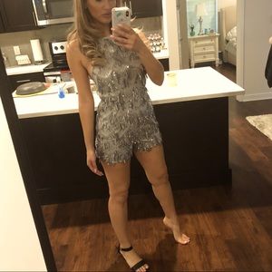 Sequin Romper PrettyLittleThing Size 4 US